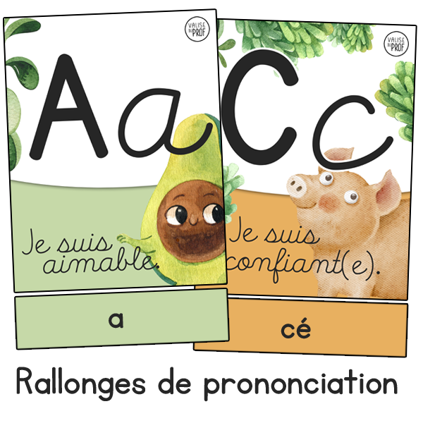 26 affiches - Alphabet positif - Lettres cursives