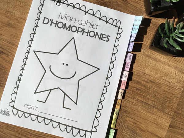 Les homophones (cahier/roulette/bingo)