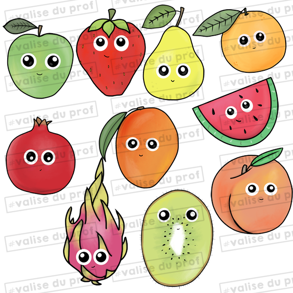 21 Cliparts - Les bébés fruits