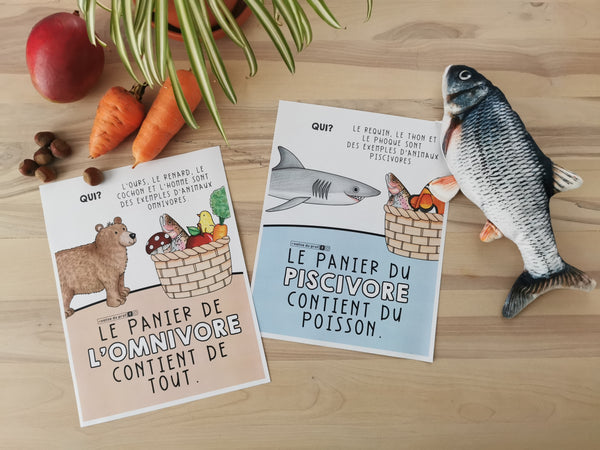 Affiches régimes alimentaires des animaux