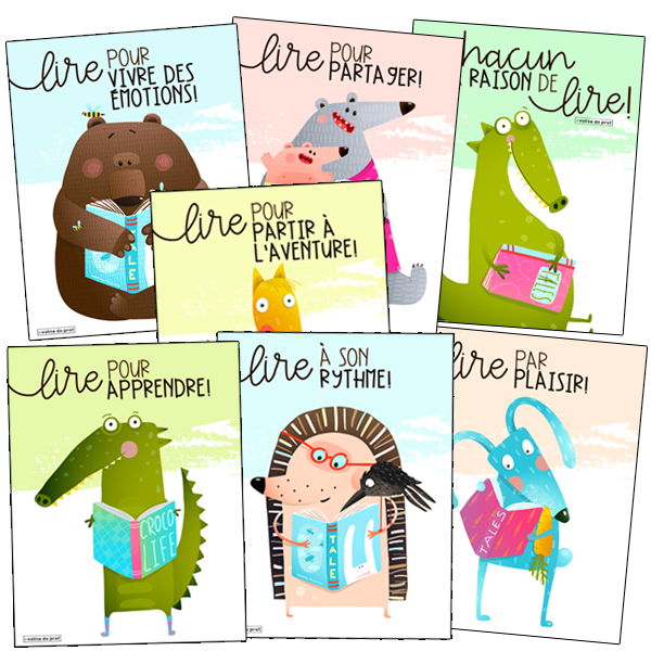 7 affiches - LIRE