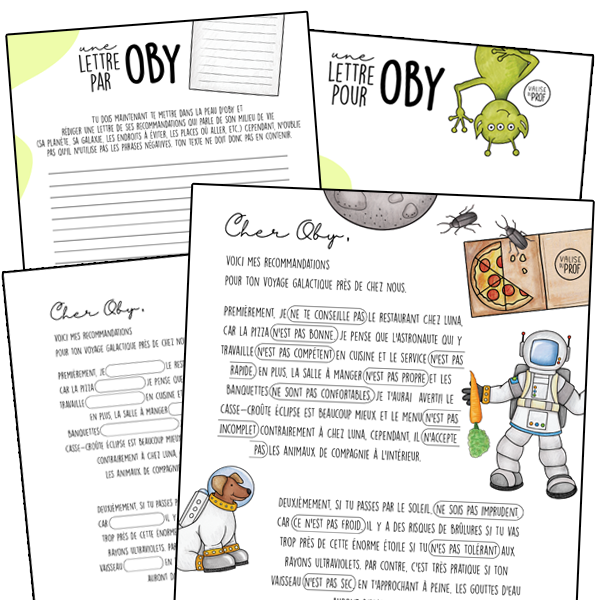 Lettre pour Oby - Phrases négatives/ Antonymes