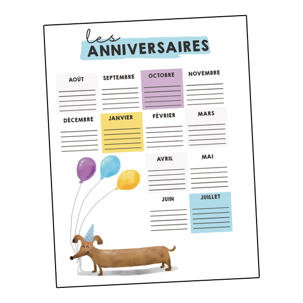 Feuilles de gestion et notes - couleurs