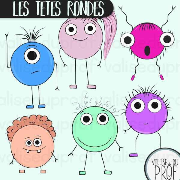 Cliparts Les têtes rondes
