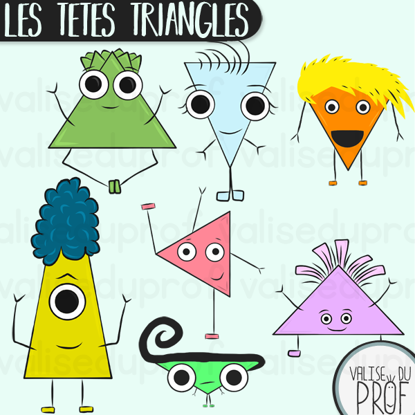 Cliparts Les têtes triangles