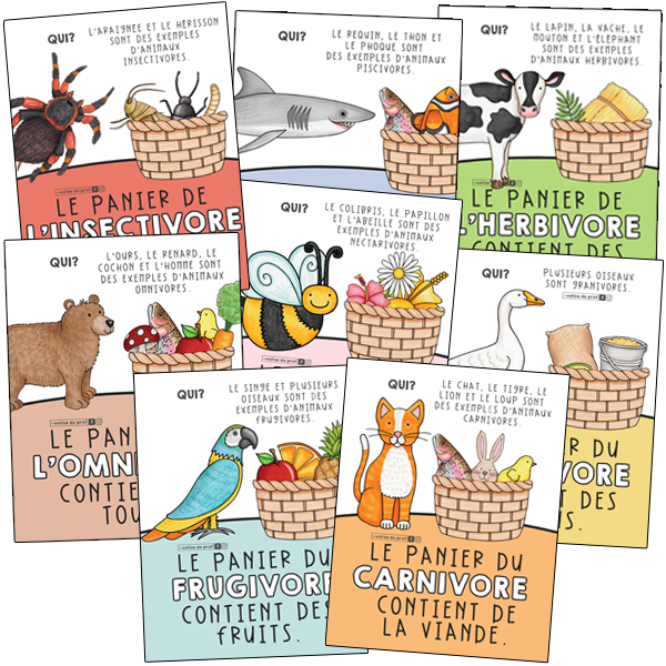 Affiches régimes alimentaires des animaux