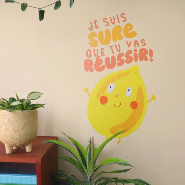 Autocollant mural - Citron