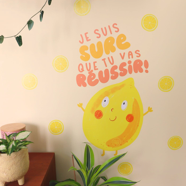 Autocollant mural - Citron