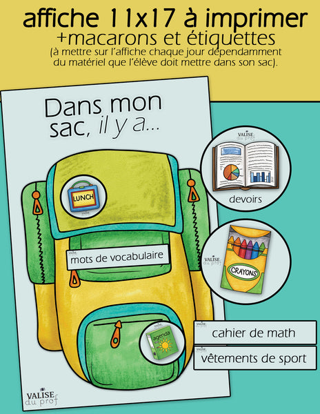 Affiche - Dans mon sac, il y a...