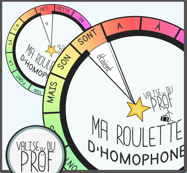 Les homophones (cahier/roulette/bingo)