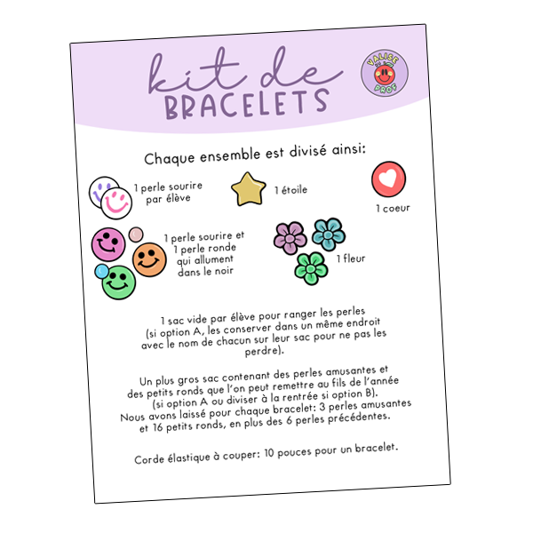 Explications kits de bracelets