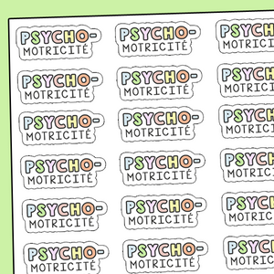 Autocollants - Psychomotricité