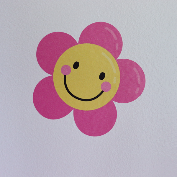 Autocollant mural - Fleurs souriantes