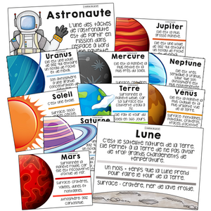 20 affiches sur le système solaire: planètes et espace