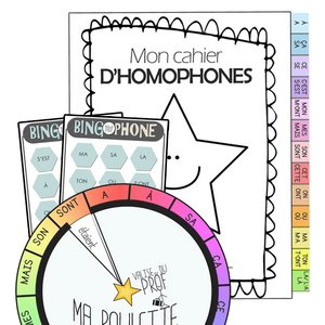 Les homophones (cahier/roulette/bingo)