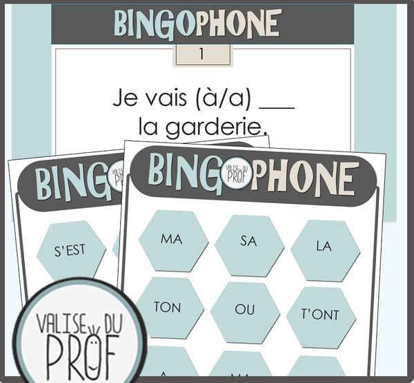 Les homophones (cahier/roulette/bingo)